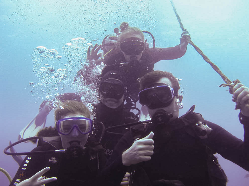 Diving and learning with your buddy's 