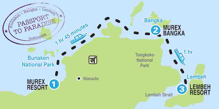 North Sulawesi Dive site map
